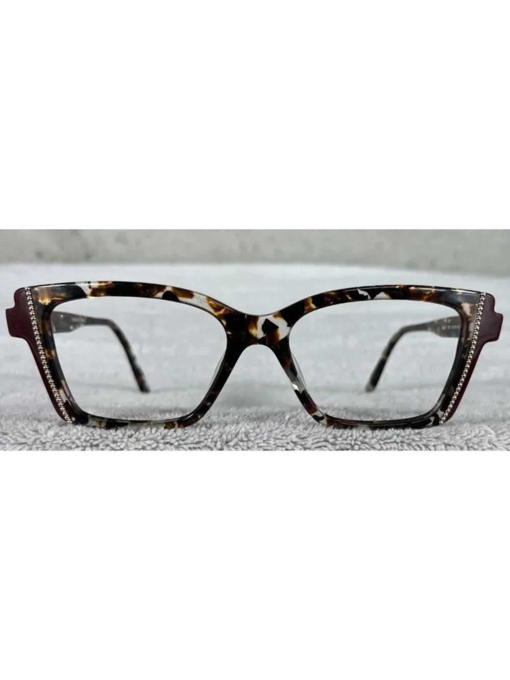GLEMAUD X TURA VGO007 TOR Women’s Square Tortoise Ruby Eyeglass Frames 58-18-155